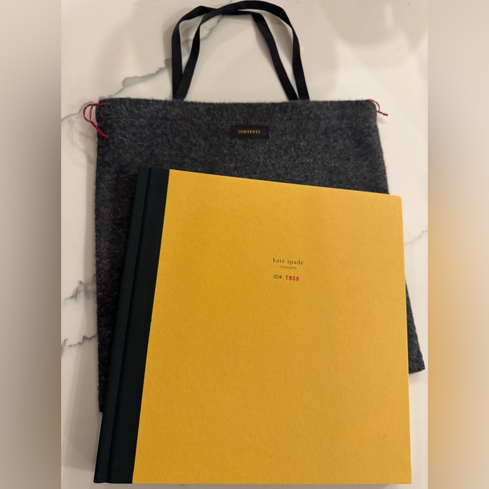 NWT Kate Spade “Contents” Book. Comes With Flannel Bag - RARE COLLECTORS ITEM